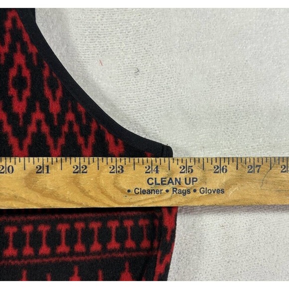 Chaps Ralph Lauren Southwest Aztec Fleece Sweater Vest Women’s 2XL XXL Red Black - Picture 5 of 7